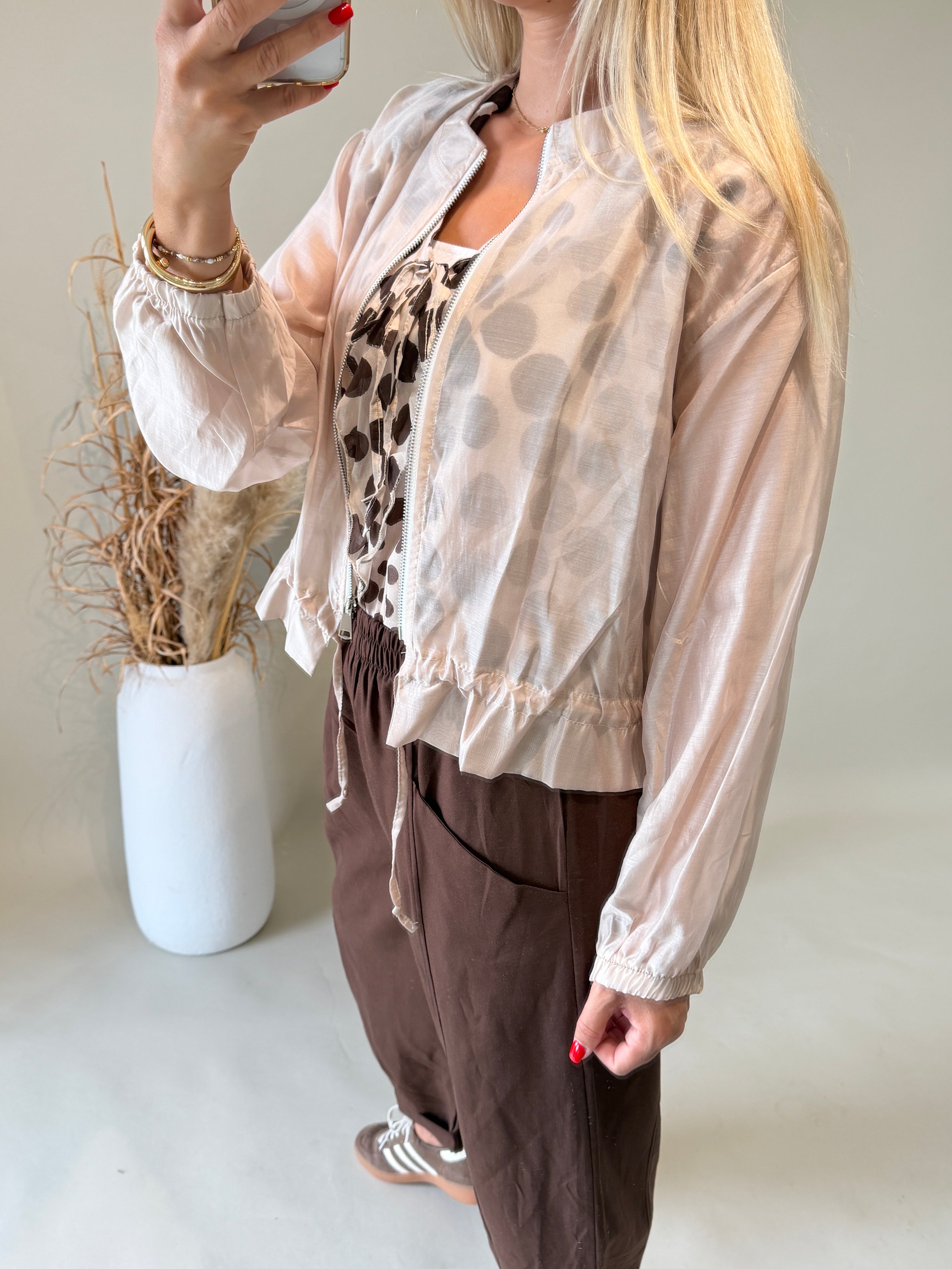 Jacke in Beige ( Transparent )
