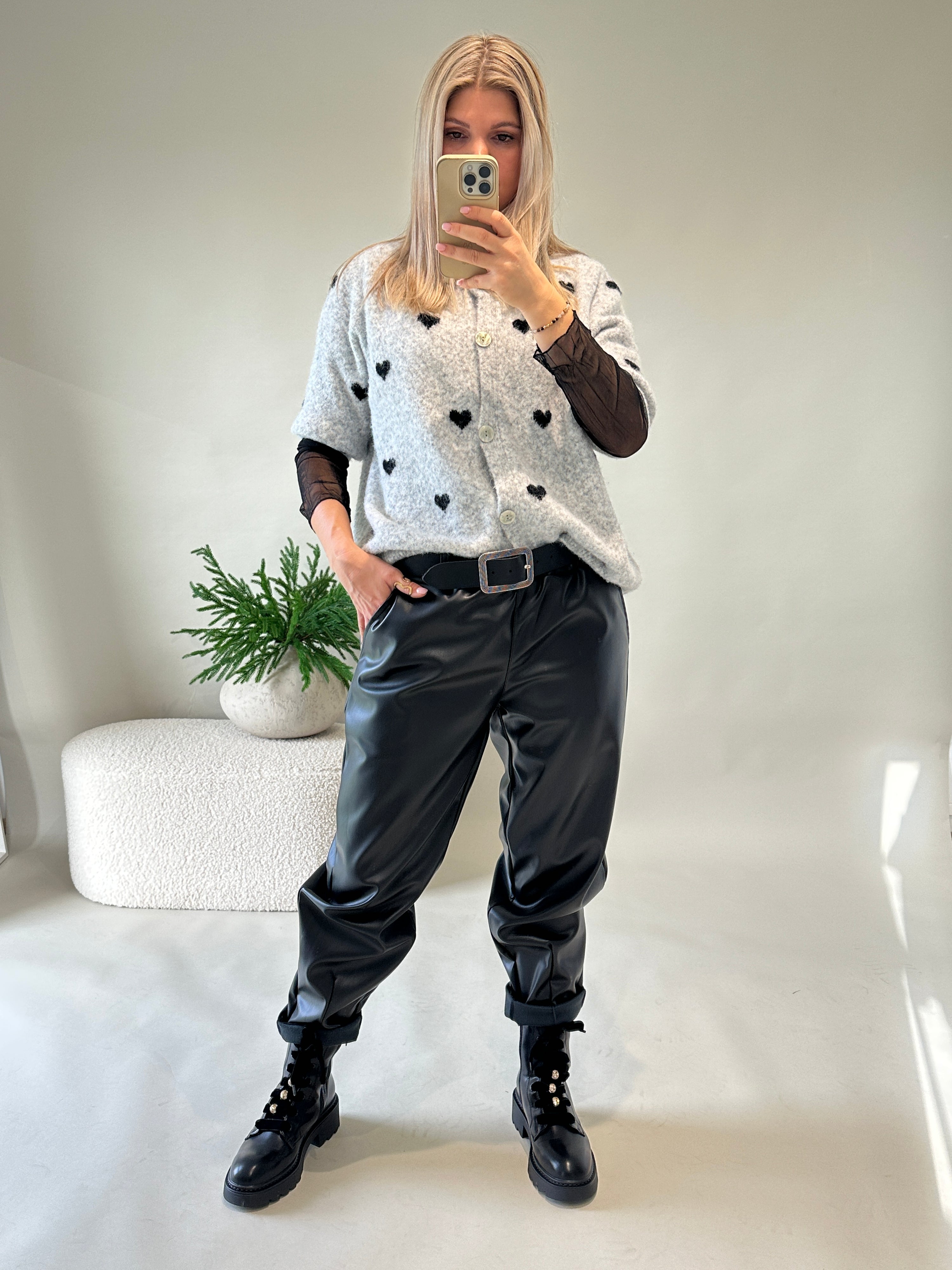 Boots in Schwarz mit Glitzer