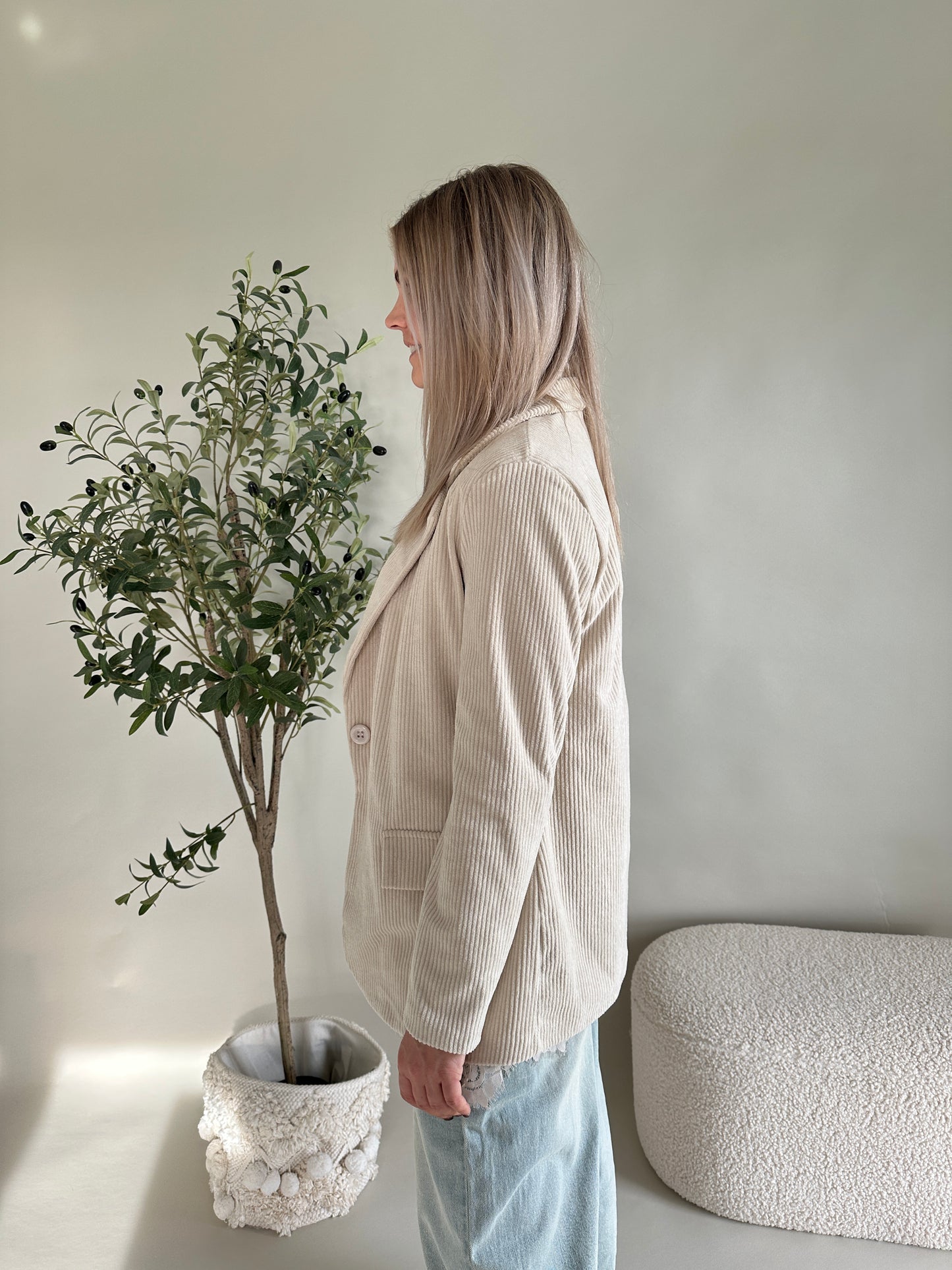 blazer in wollweiß ( cord )