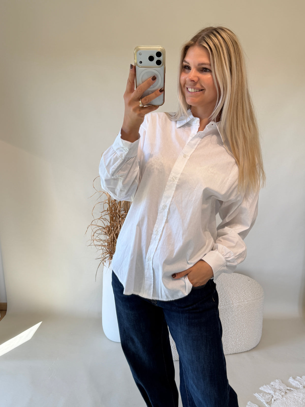 Bluse in Weiß