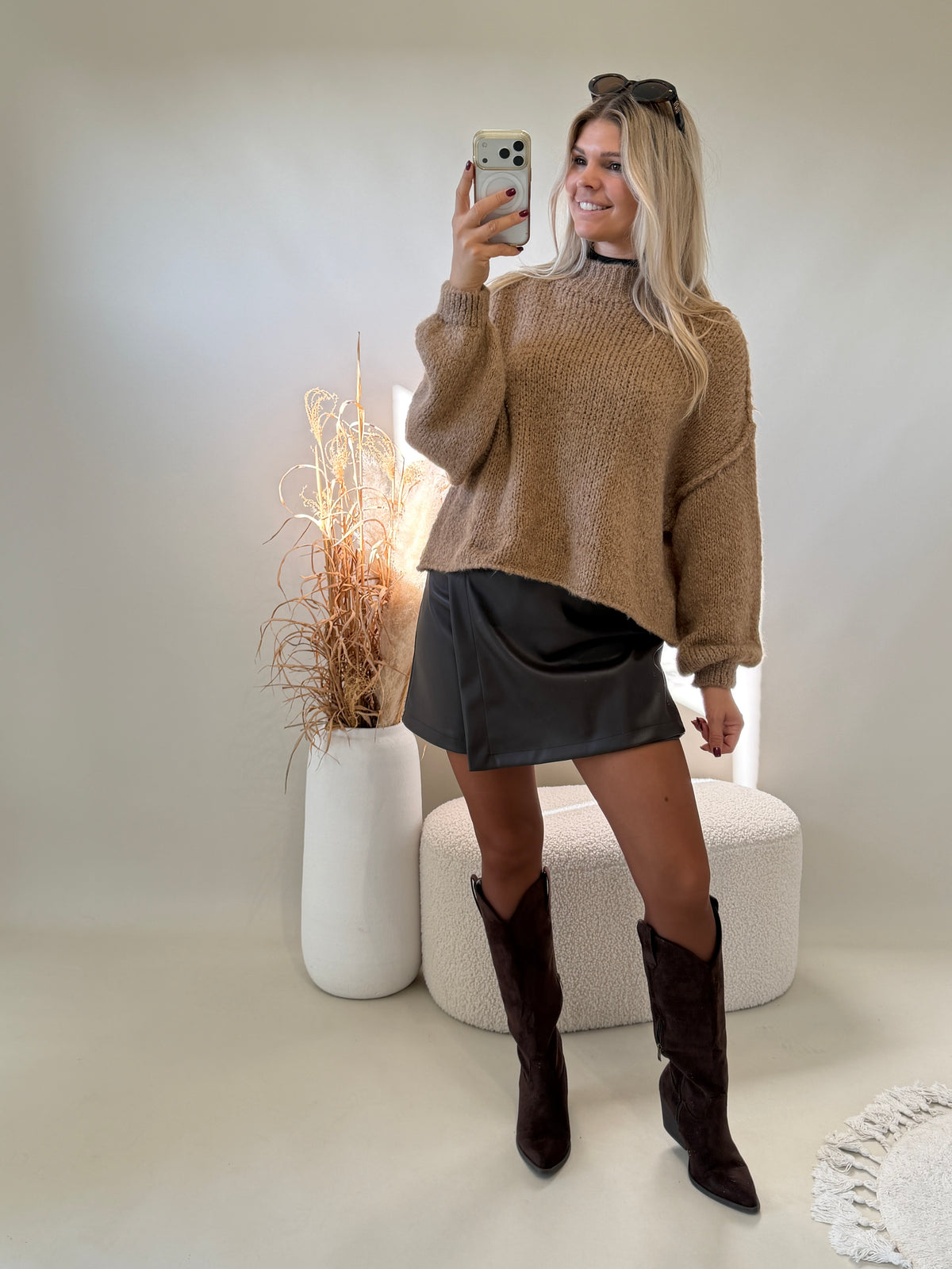 Pullover in Zimt