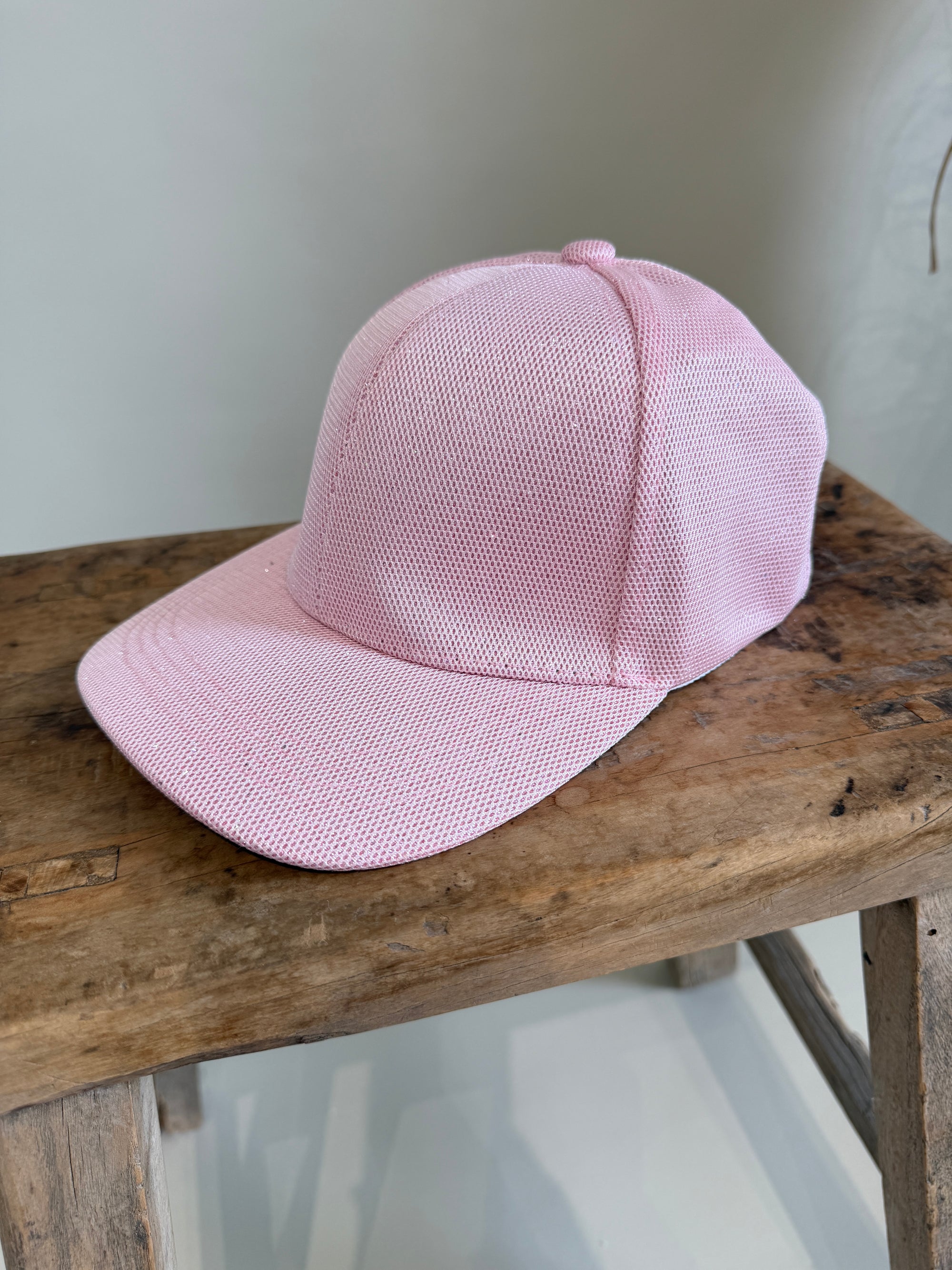 Cappy in Rosa mit Glitzer