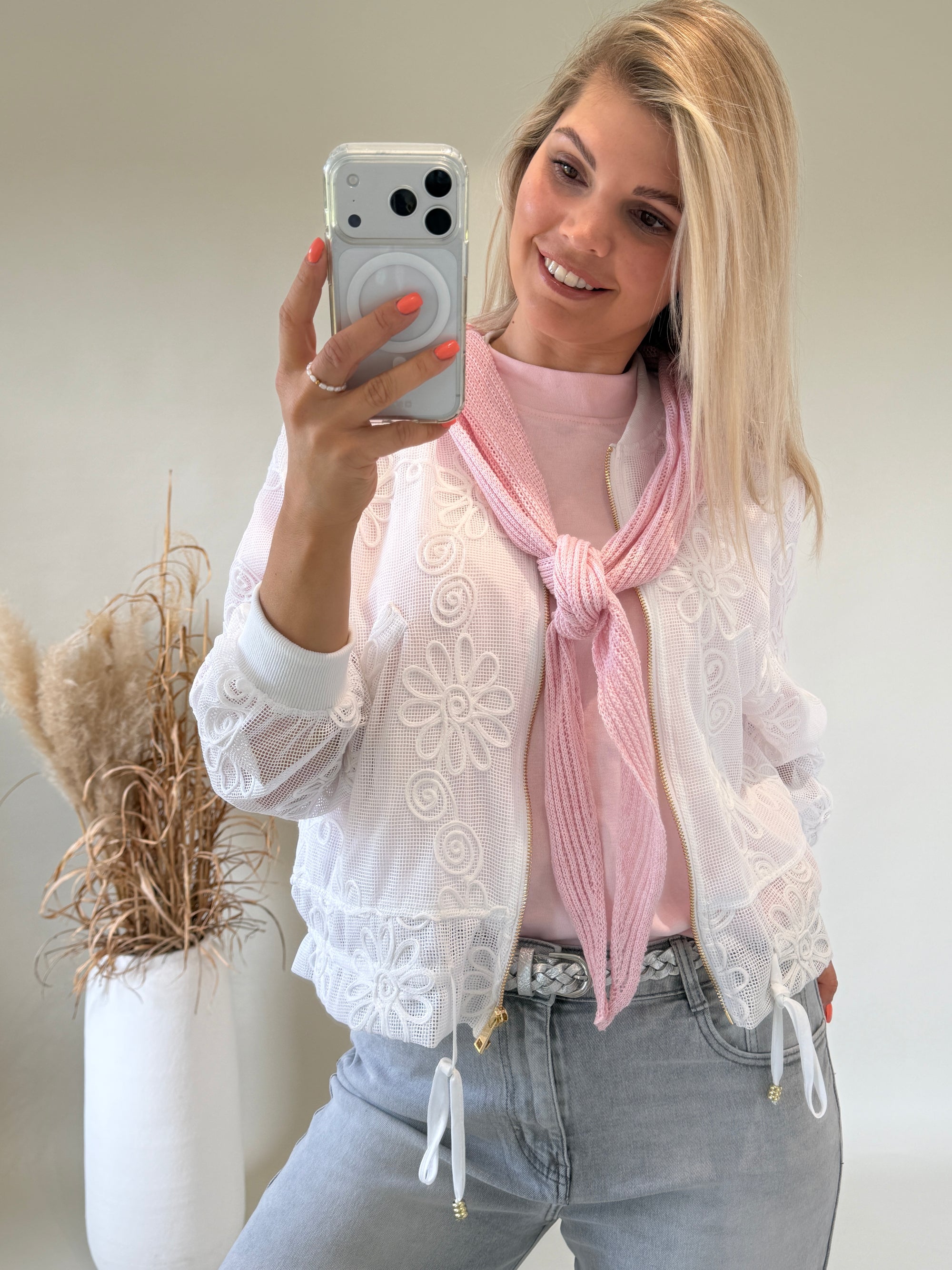 Tuch in Rosa ( Strick )