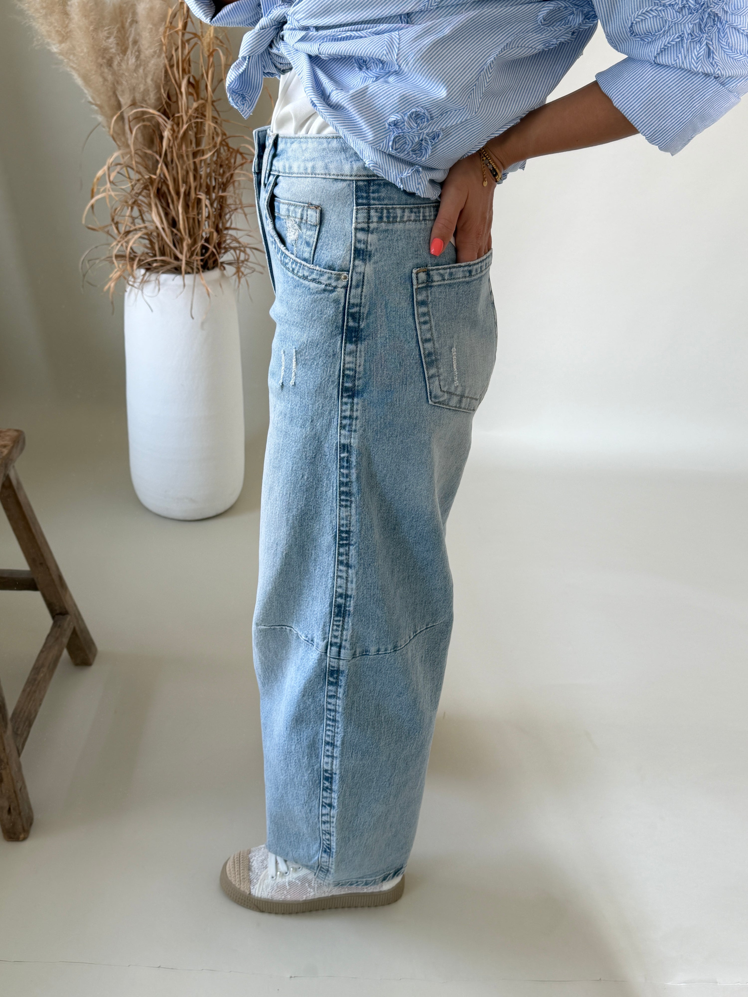 Jeans ( Ballon) mit Naht am Knie