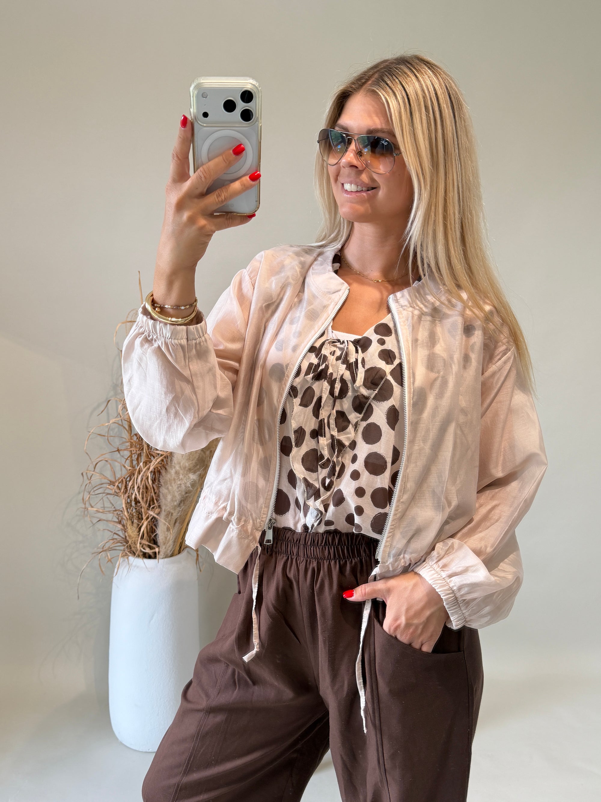 Jacke in Beige ( Transparent )