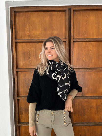 Pullover in Schwarz kurzarm