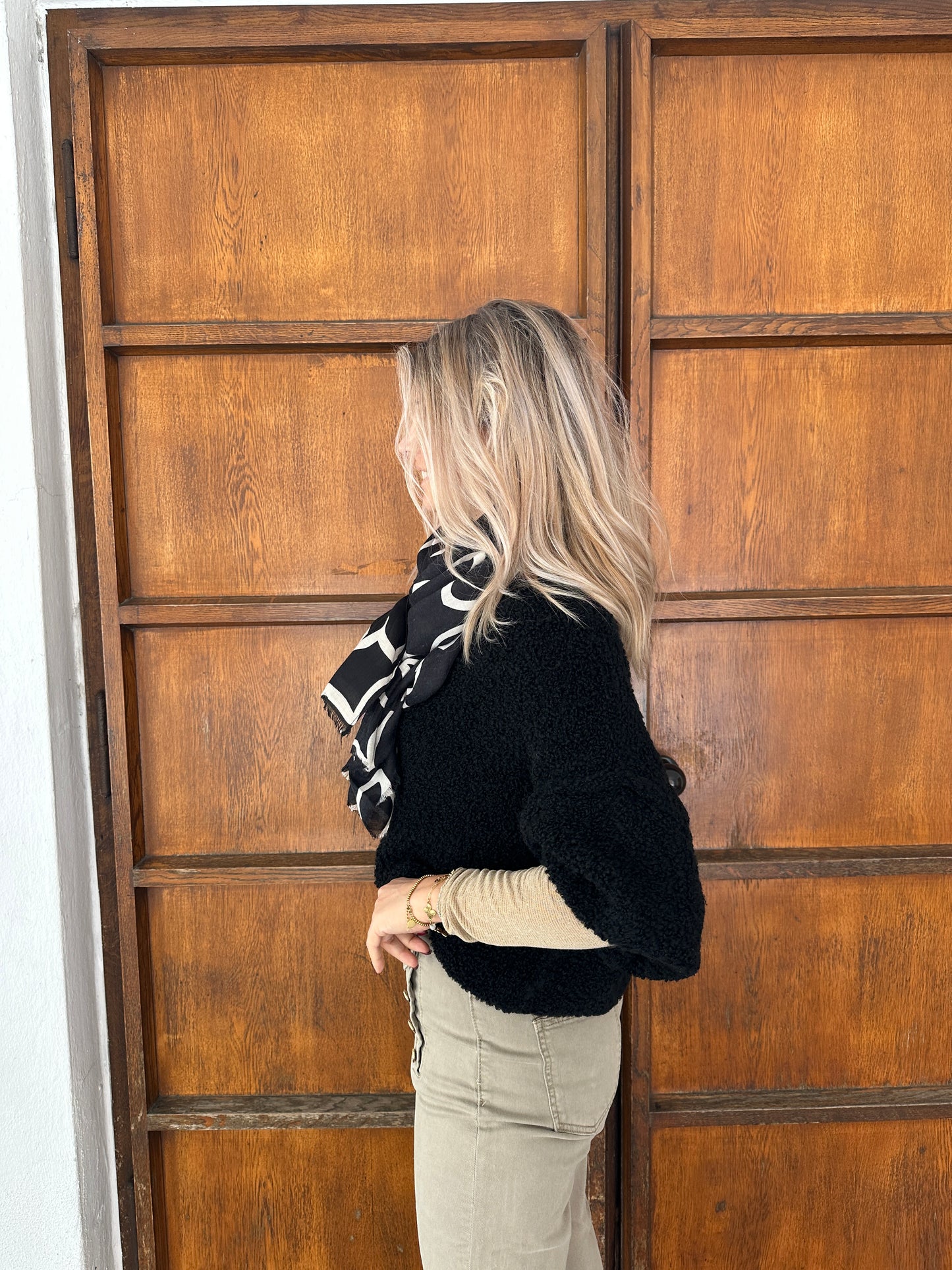 pullover in schwarz kurzarm