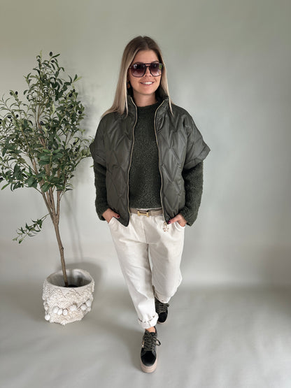 Pullover in Olivgrün