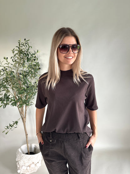 Shirt in Schokobraun ( kurzarm)