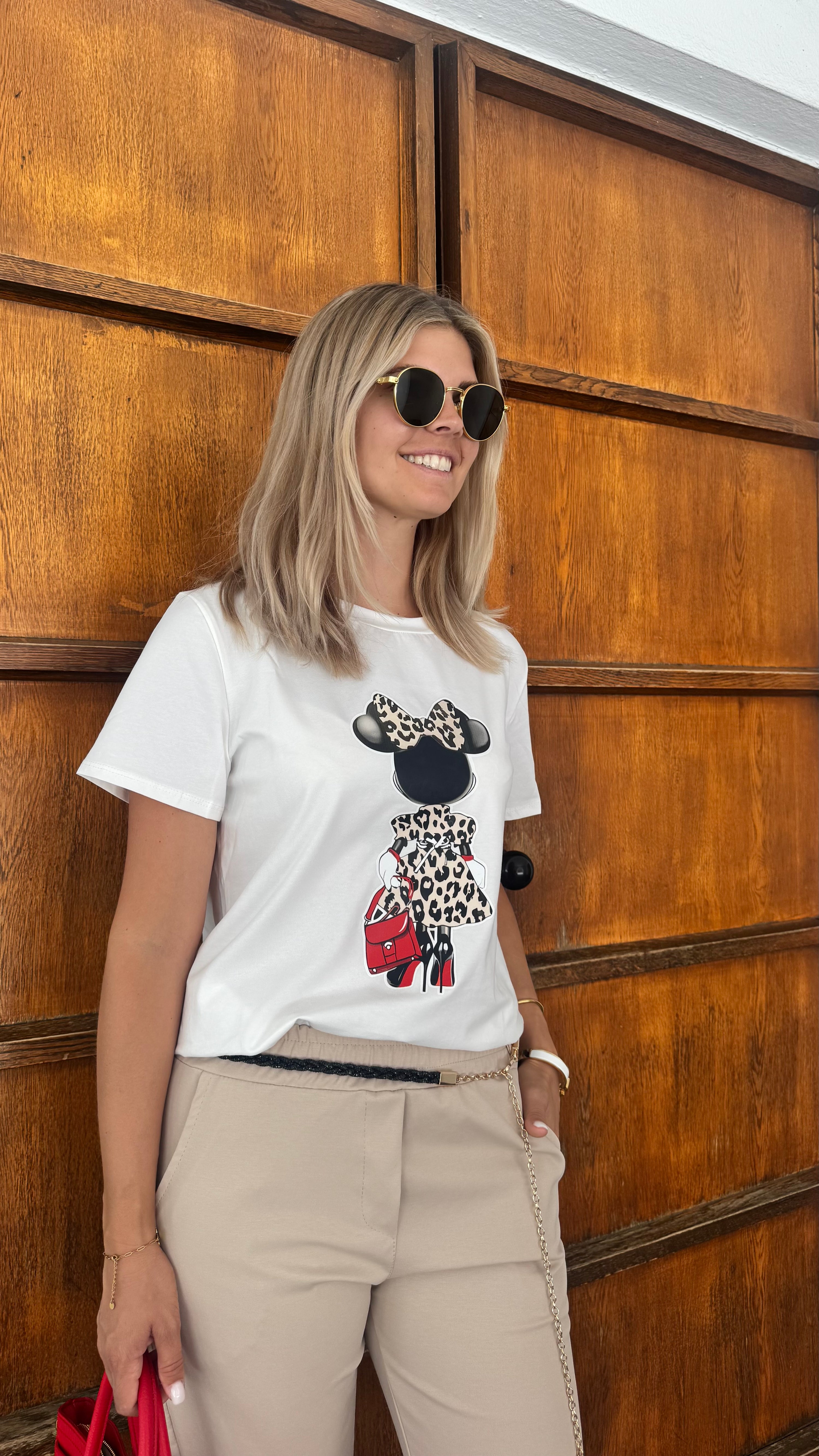 Gürtel in Schwarz/Glitzer mit goldener Kette