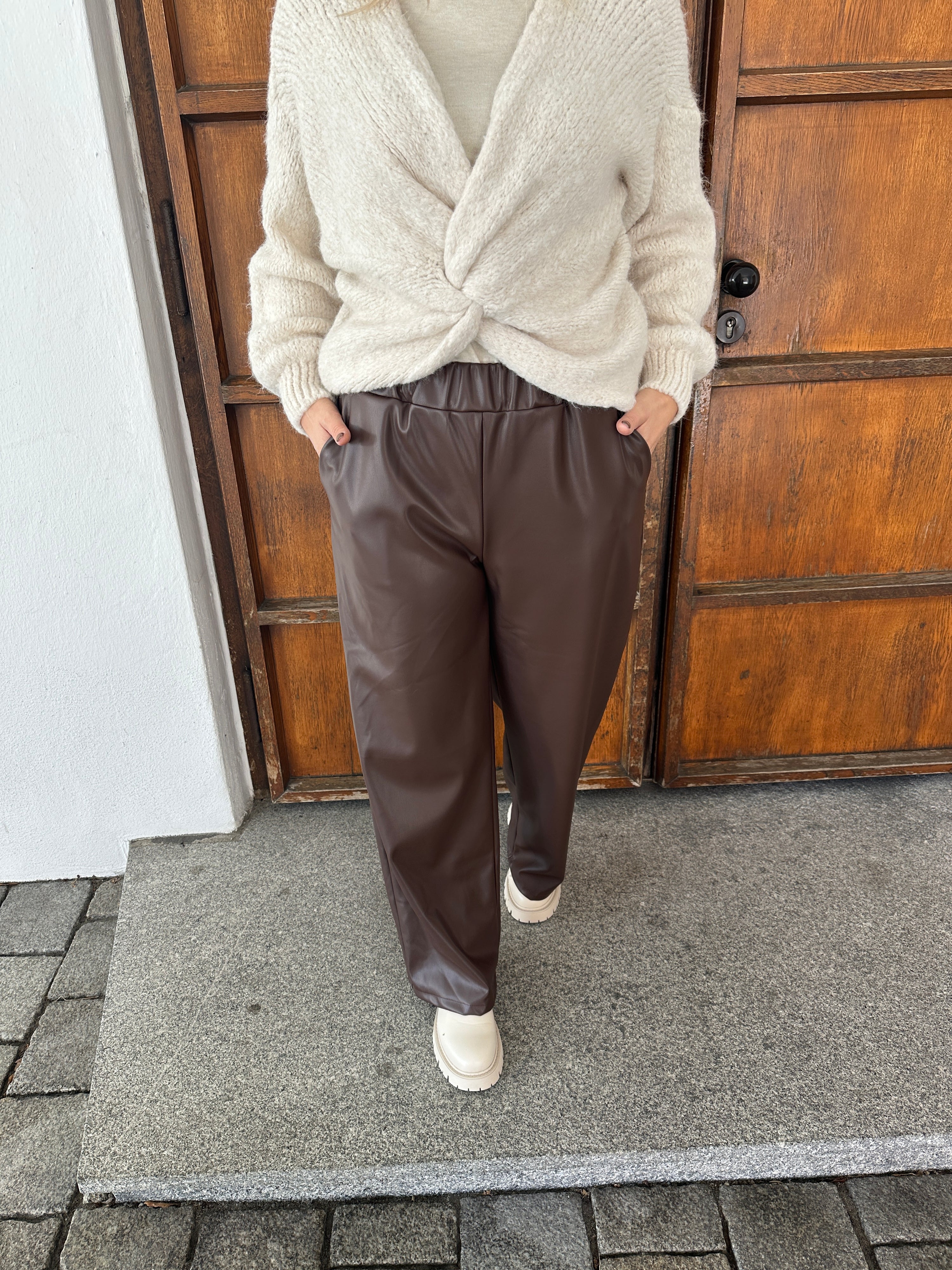 Wide Leg in Schokobraun