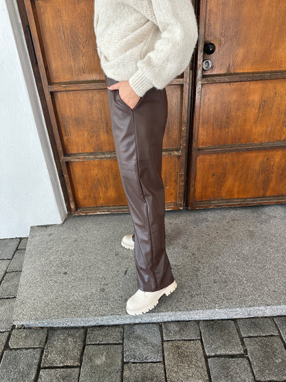Wide Leg in Schokobraun