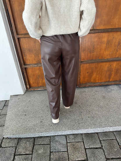 Wide Leg in Schokobraun