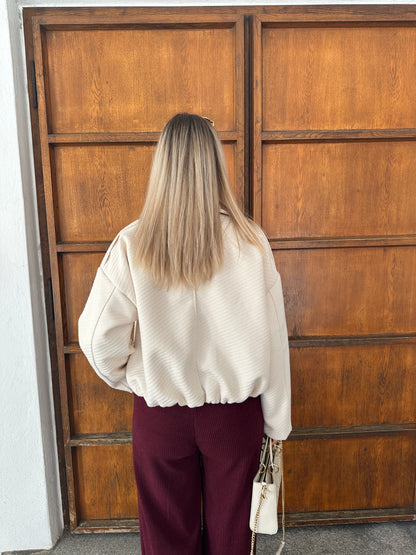 Balloonjacke in Wollweiß