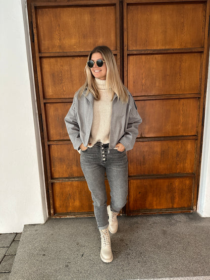 Balloon Jacke in Hellgrau