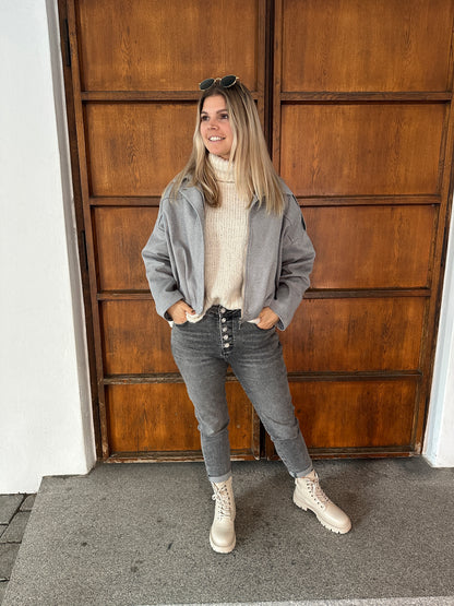 Balloon Jacke in Hellgrau