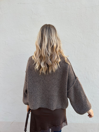 Pullover in Nussbraun