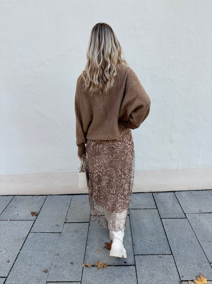 Kleid mit Pullover( 2Teiler) in Zimt