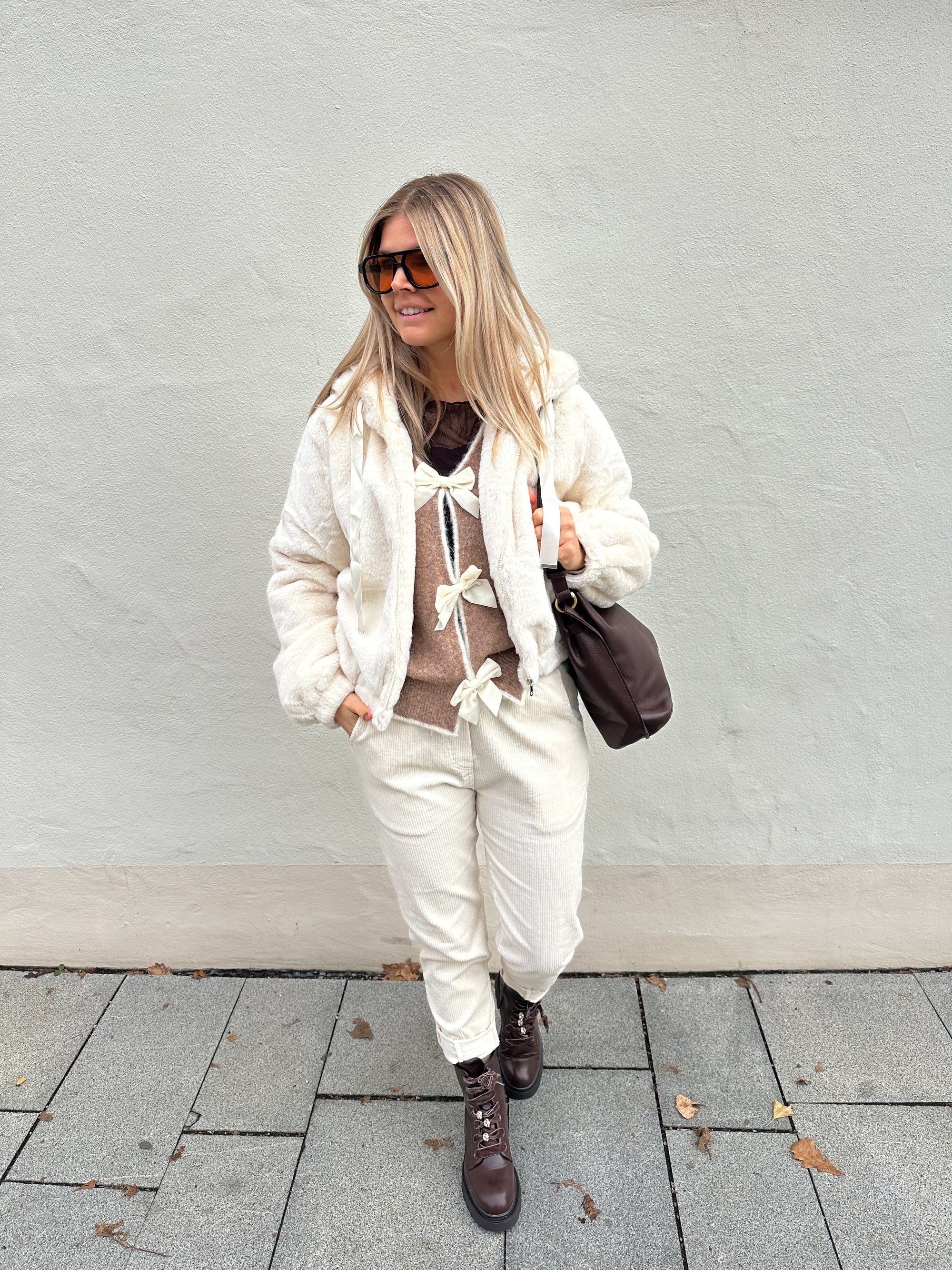 Felljacke Sandfarben