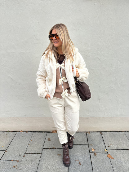 Felljacke Sandfarben