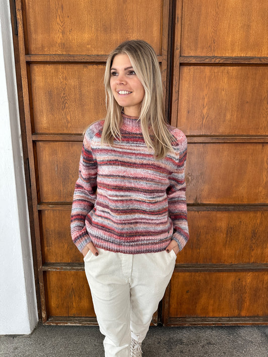 Pullover in Rosa (gestreift)