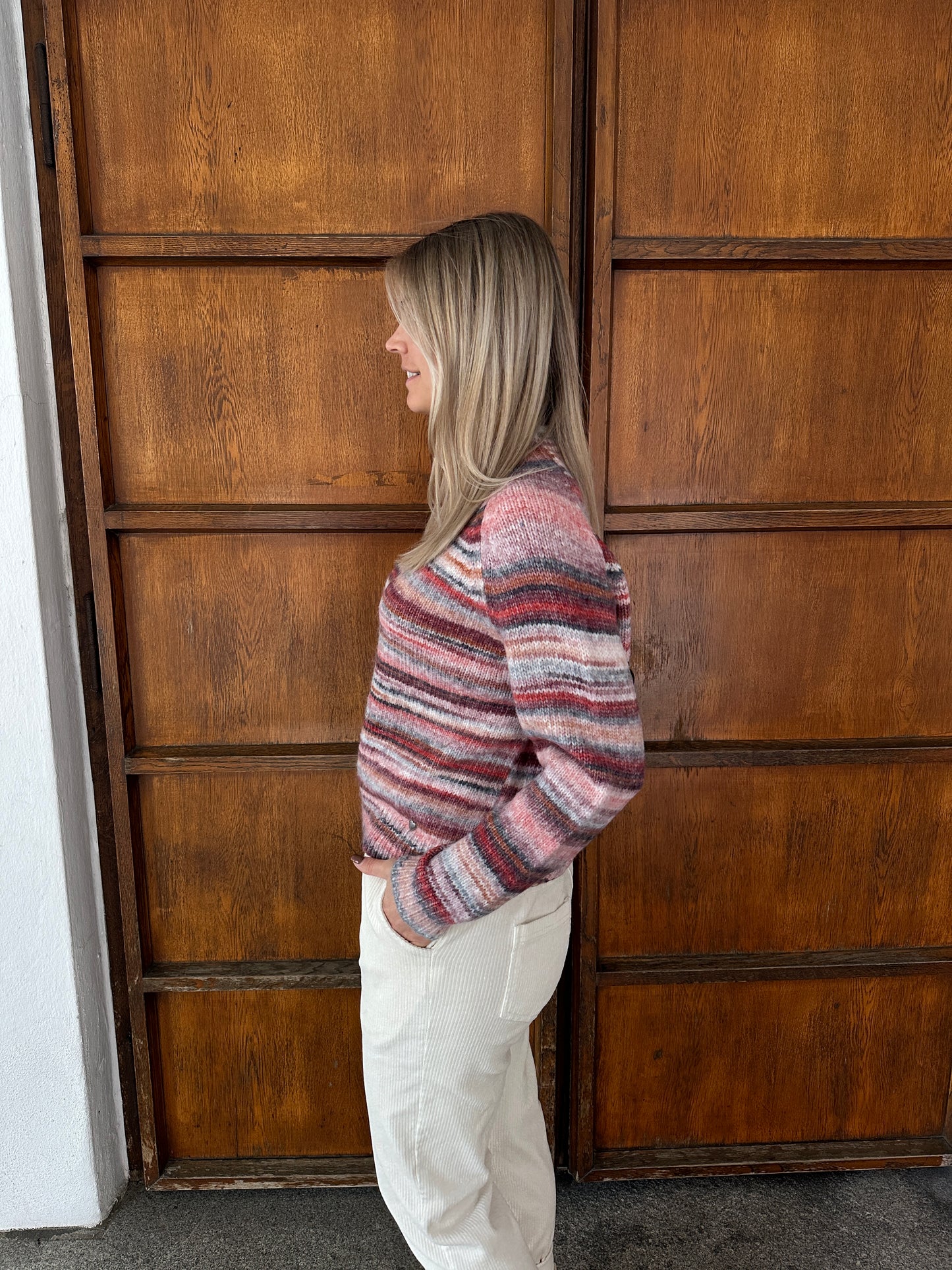 pullover in rosa (gestreift)