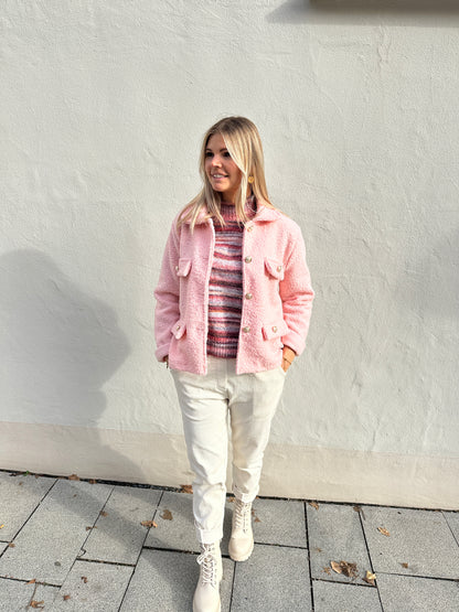 Pullover in Rosa (gestreift)