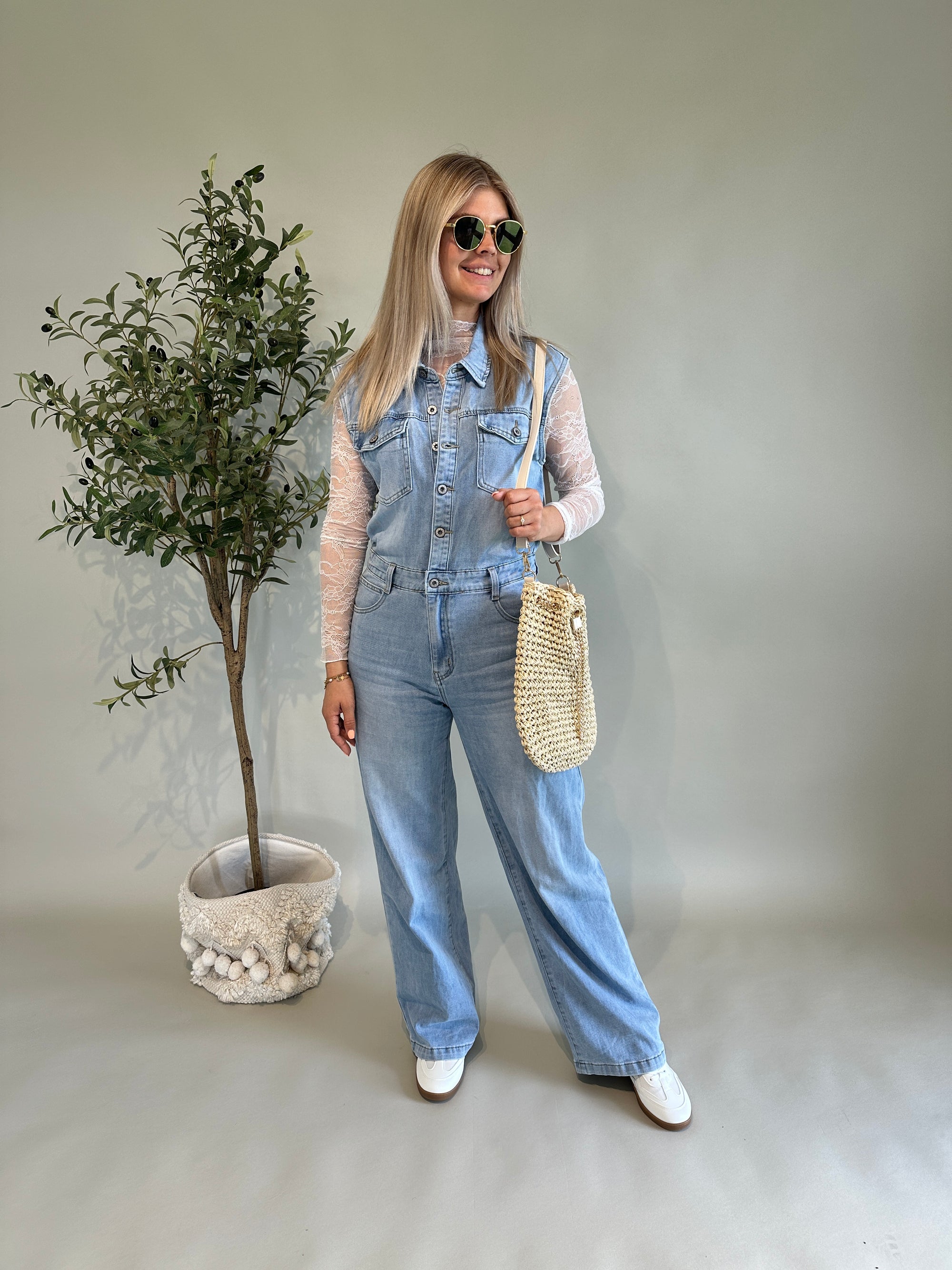 Jeans Overall Ärmellos