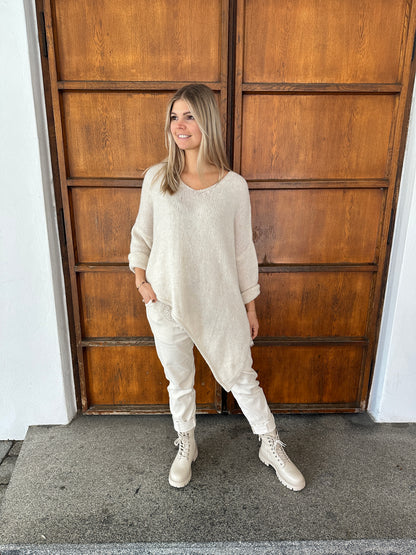 Pullover in Wollweiß