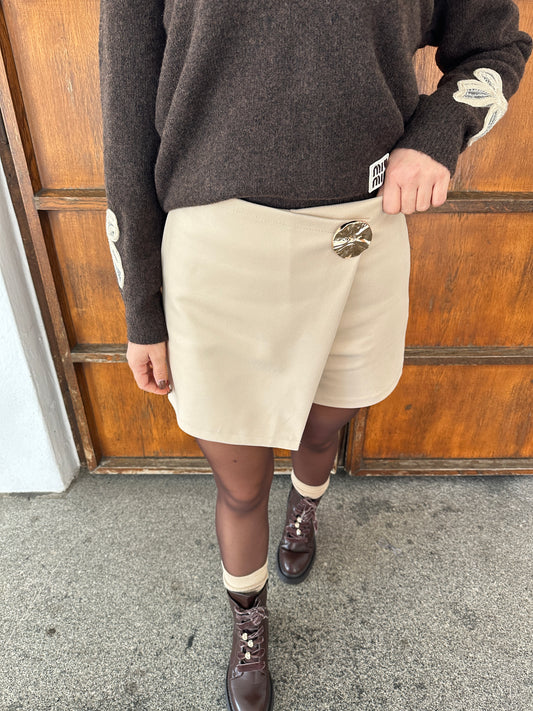 Hosenrock in Beige und Grau