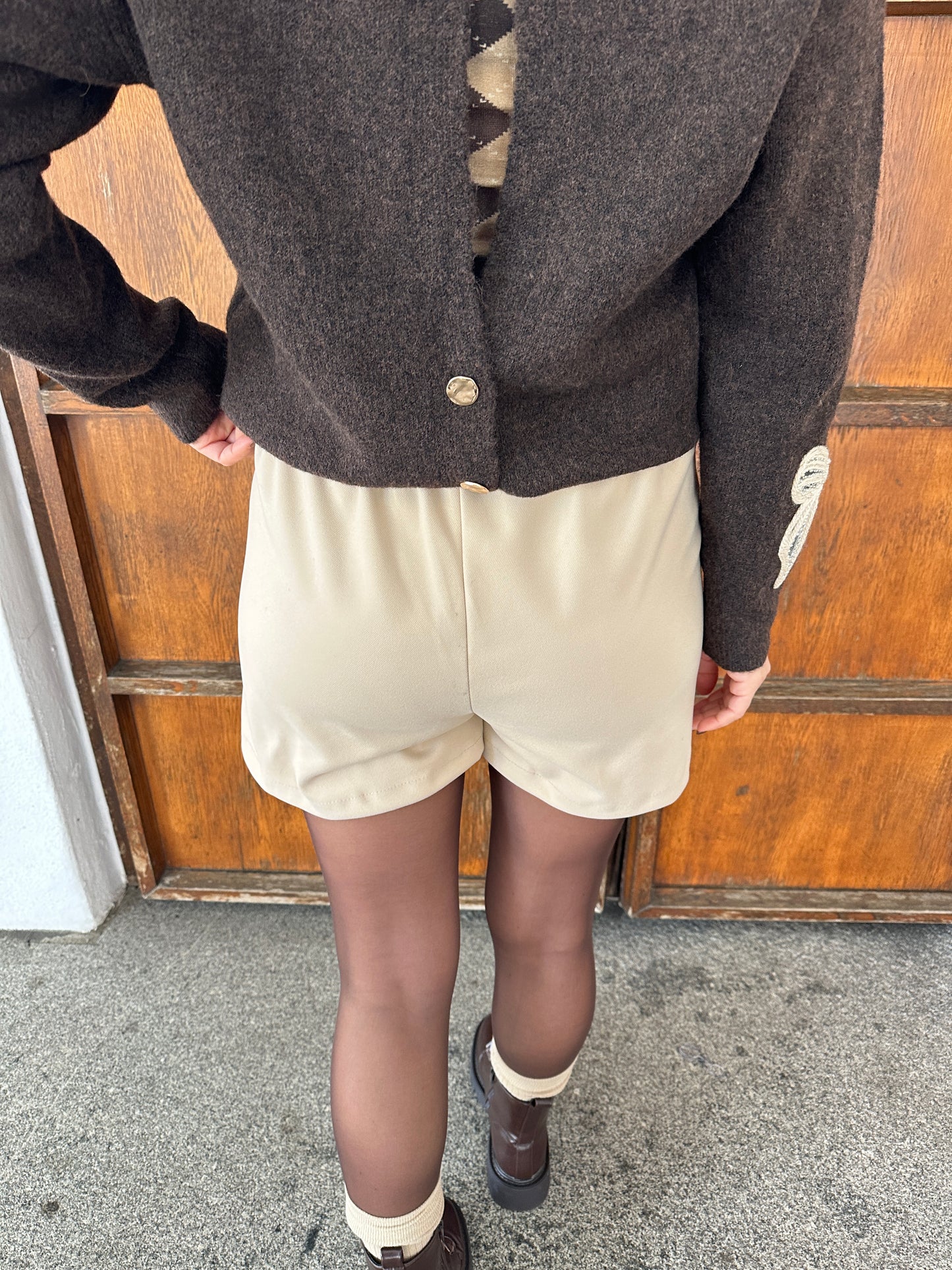 hosenrock in beige und grau