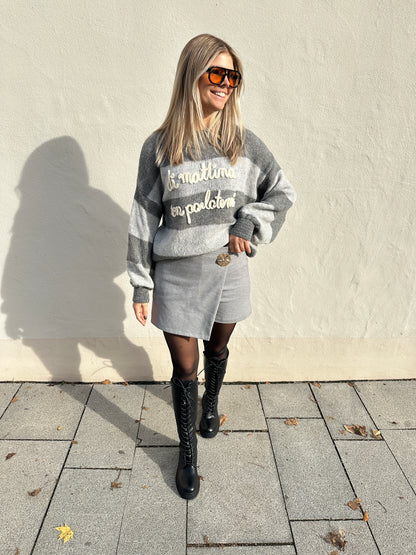 Hosenrock in Beige und Grau