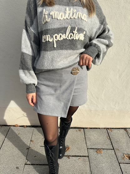 Hosenrock in Beige und Grau