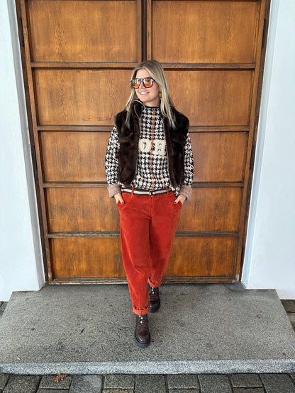 Hose in Rostbraun (Cord)