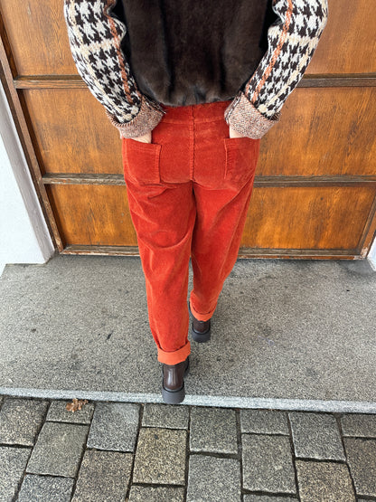 Hose in Rostbraun (Cord)