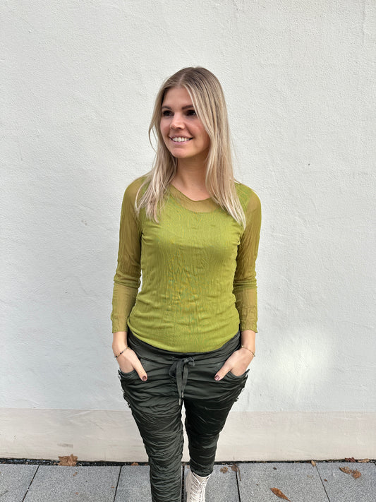 Netzshirt in Apfelgrün