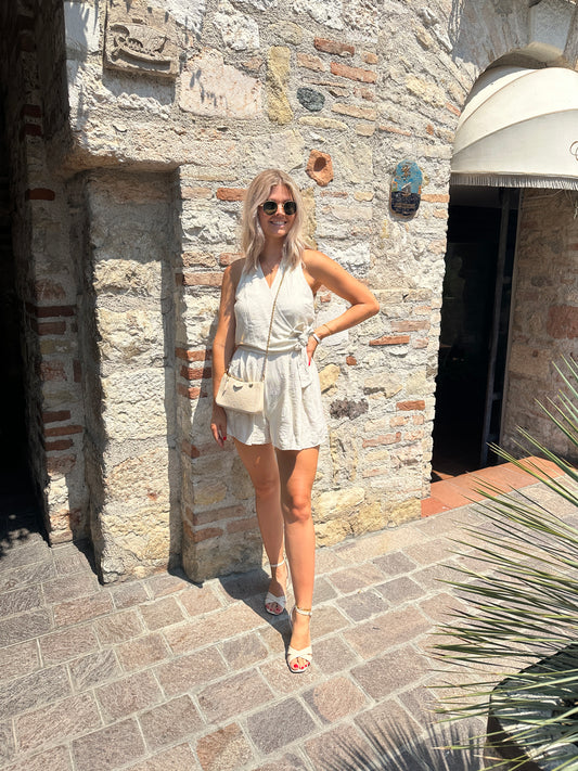 Overall Kurz in Beige