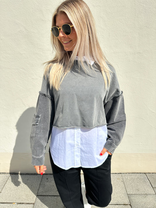 Pullover in Grau