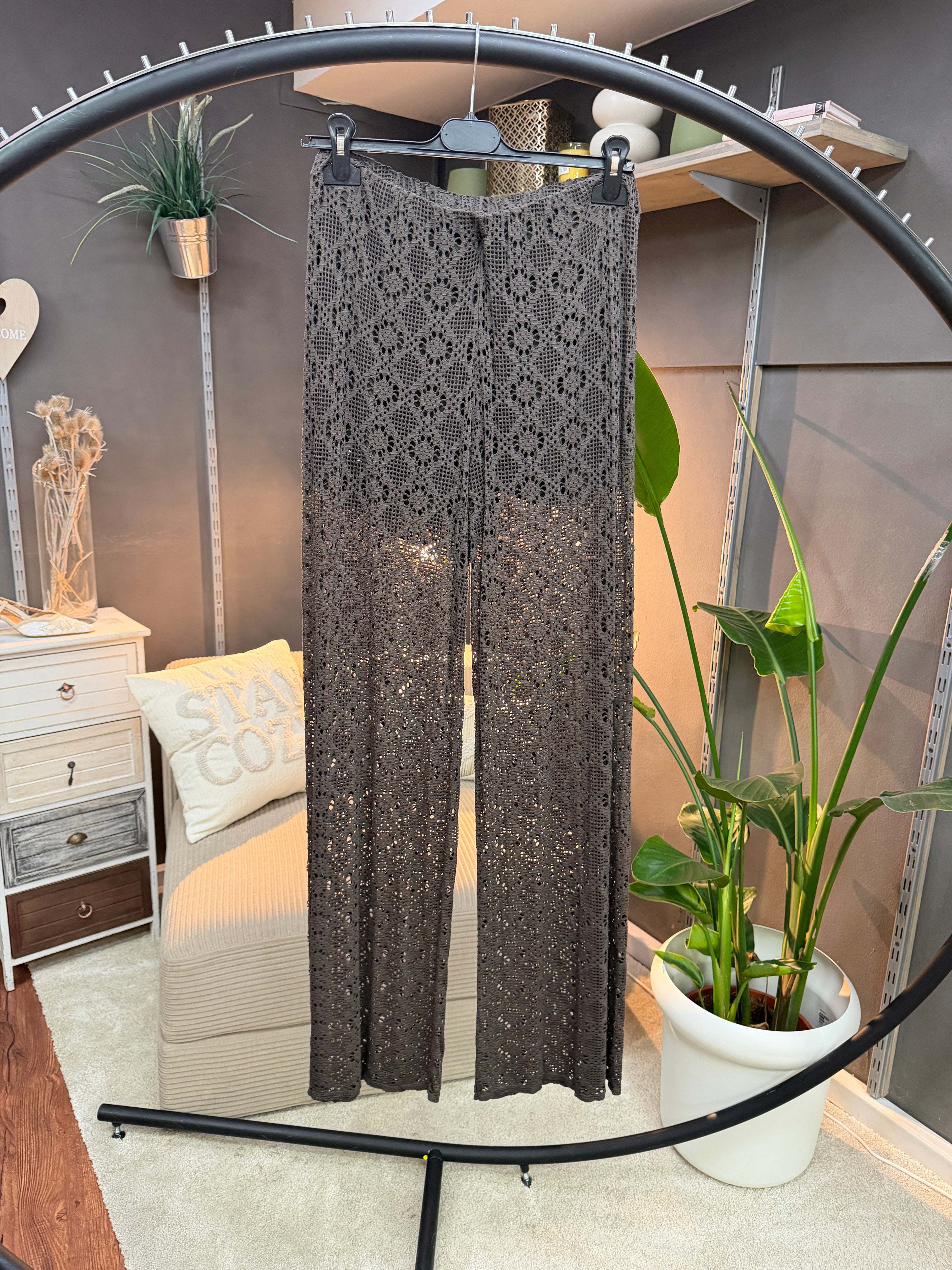 #6 Hose in Schokobraun Boho