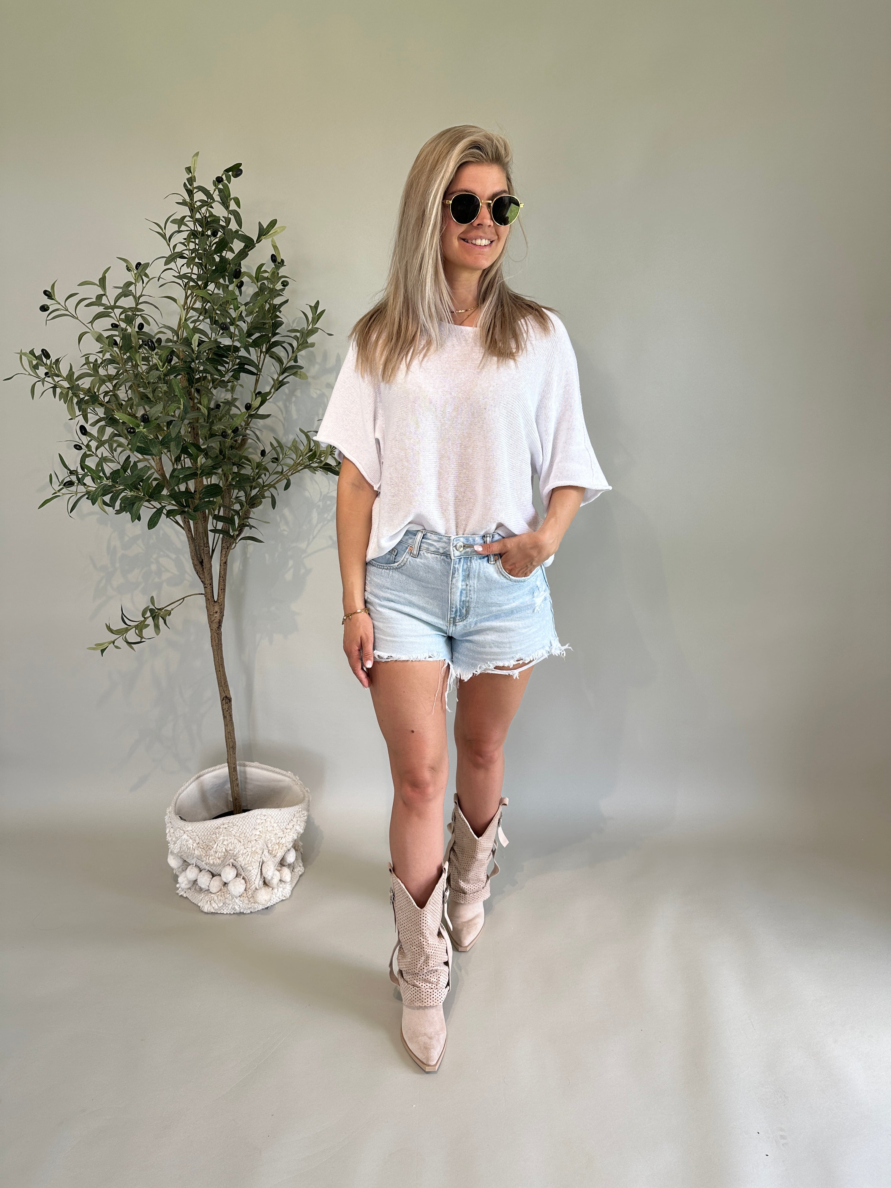 Jeans Short helle Auswaschung