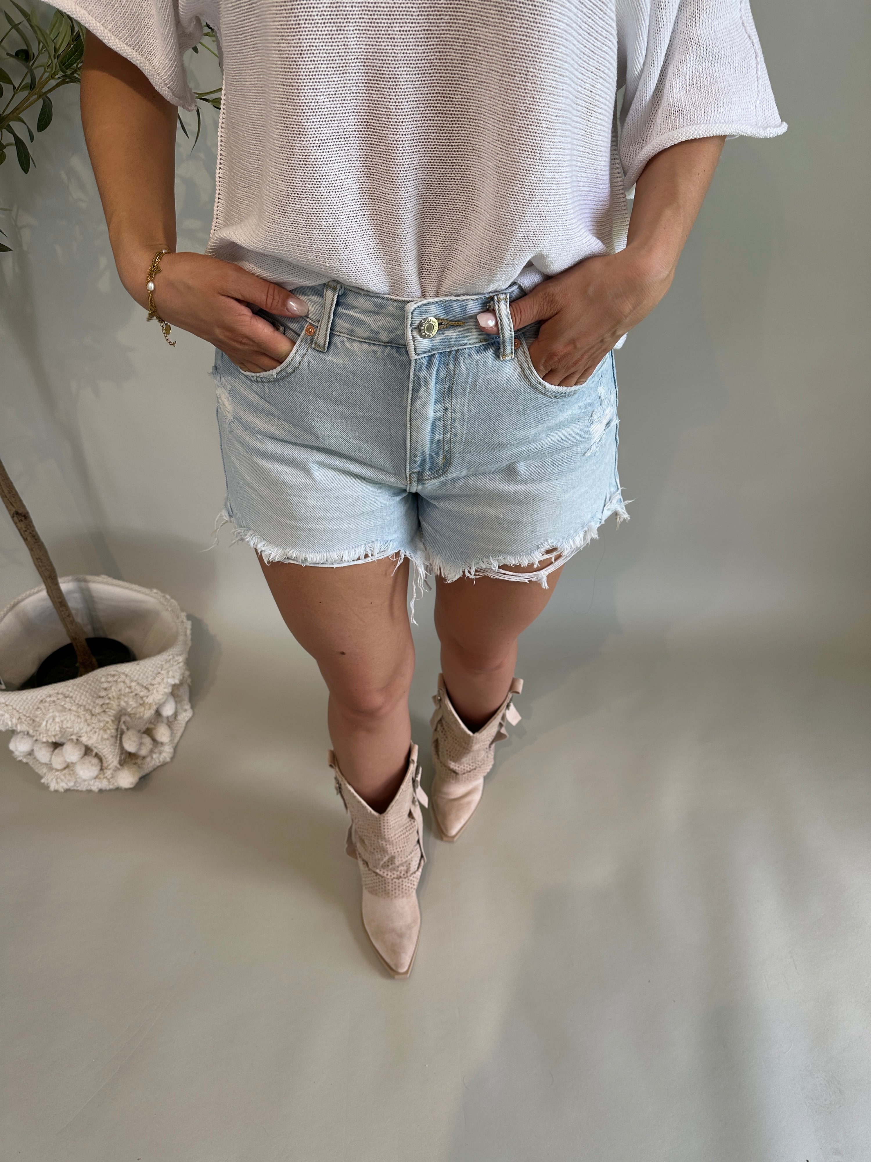 Jeans Short helle Auswaschung