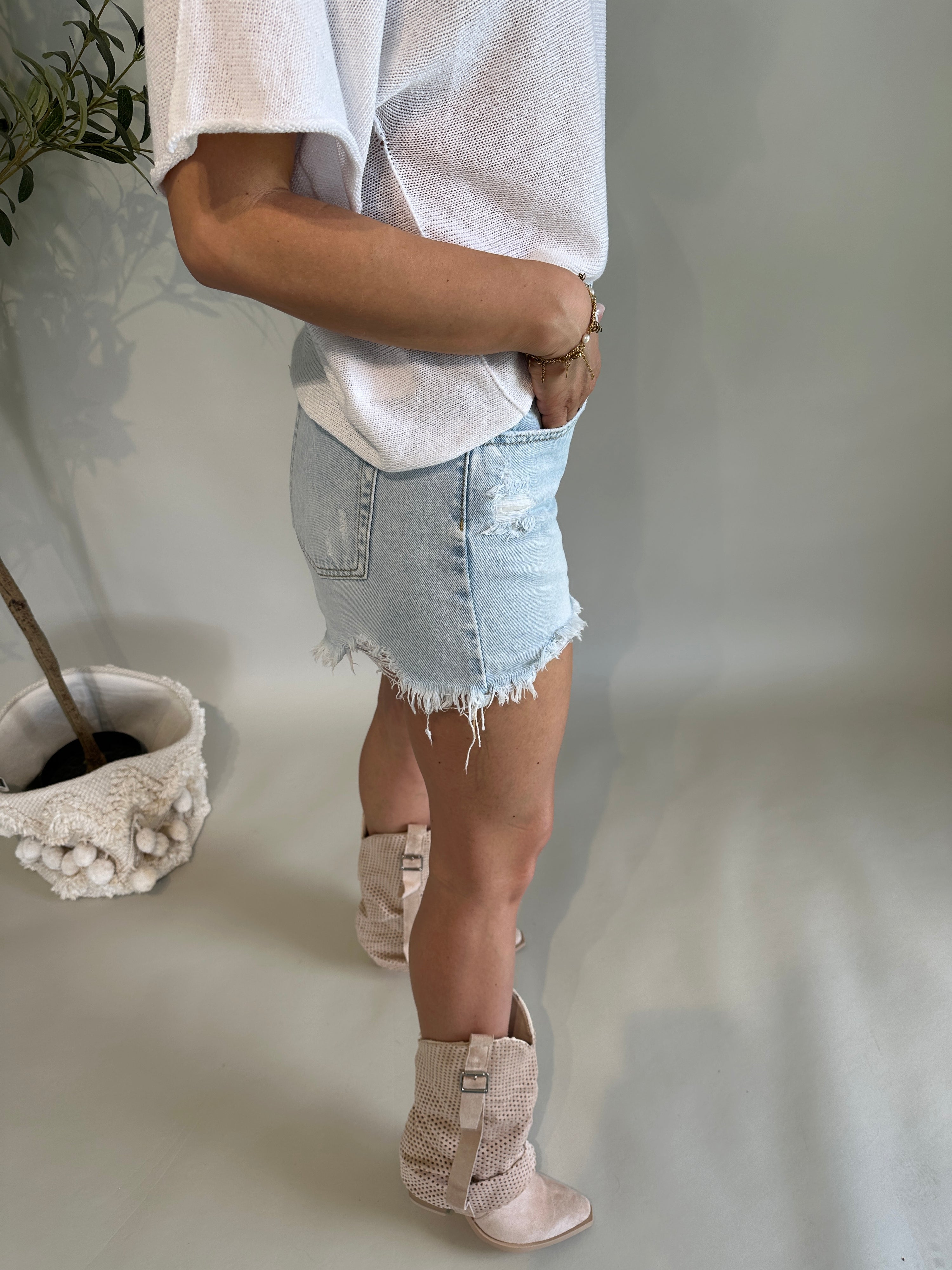 Jeans Short helle Auswaschung