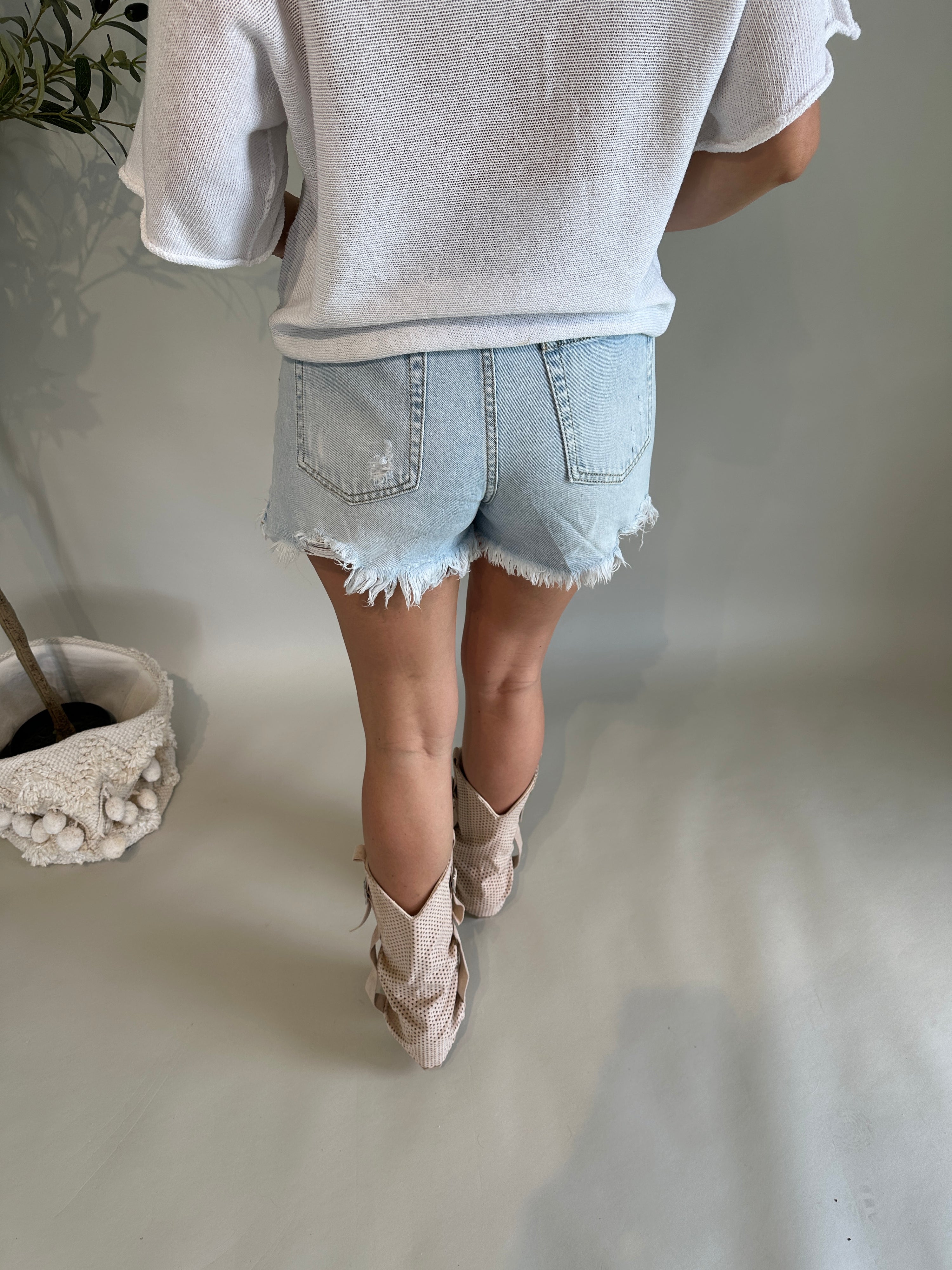 Jeans Short helle Auswaschung