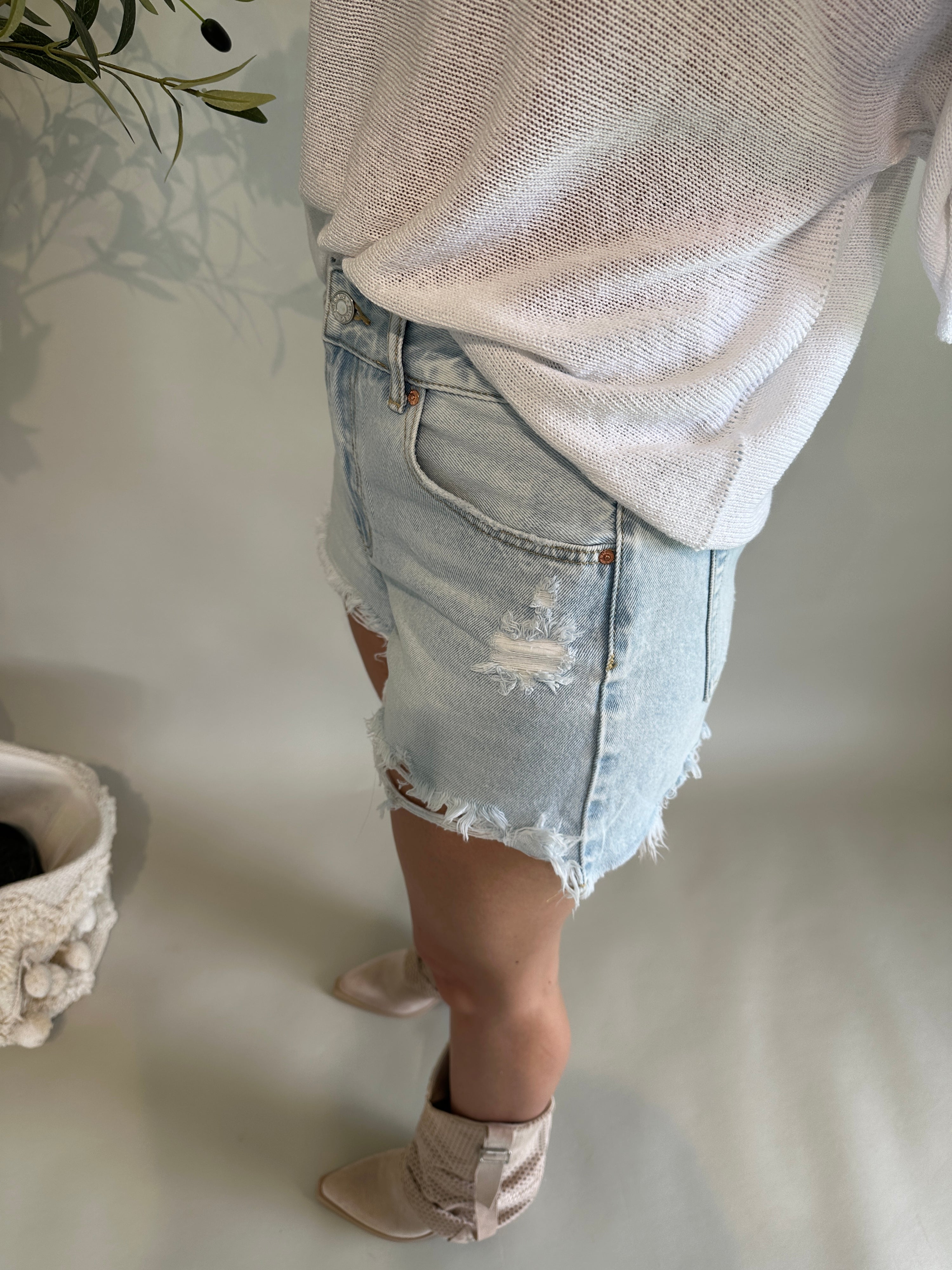 Jeans Short helle Auswaschung