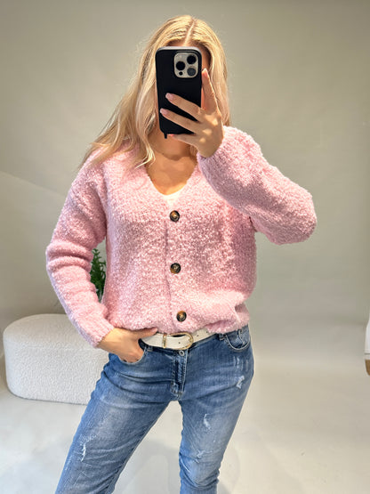 Strickjacke in Rosa