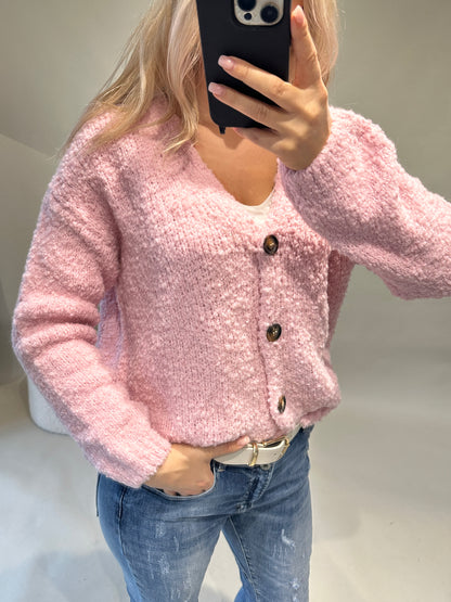Strickjacke in Rosa