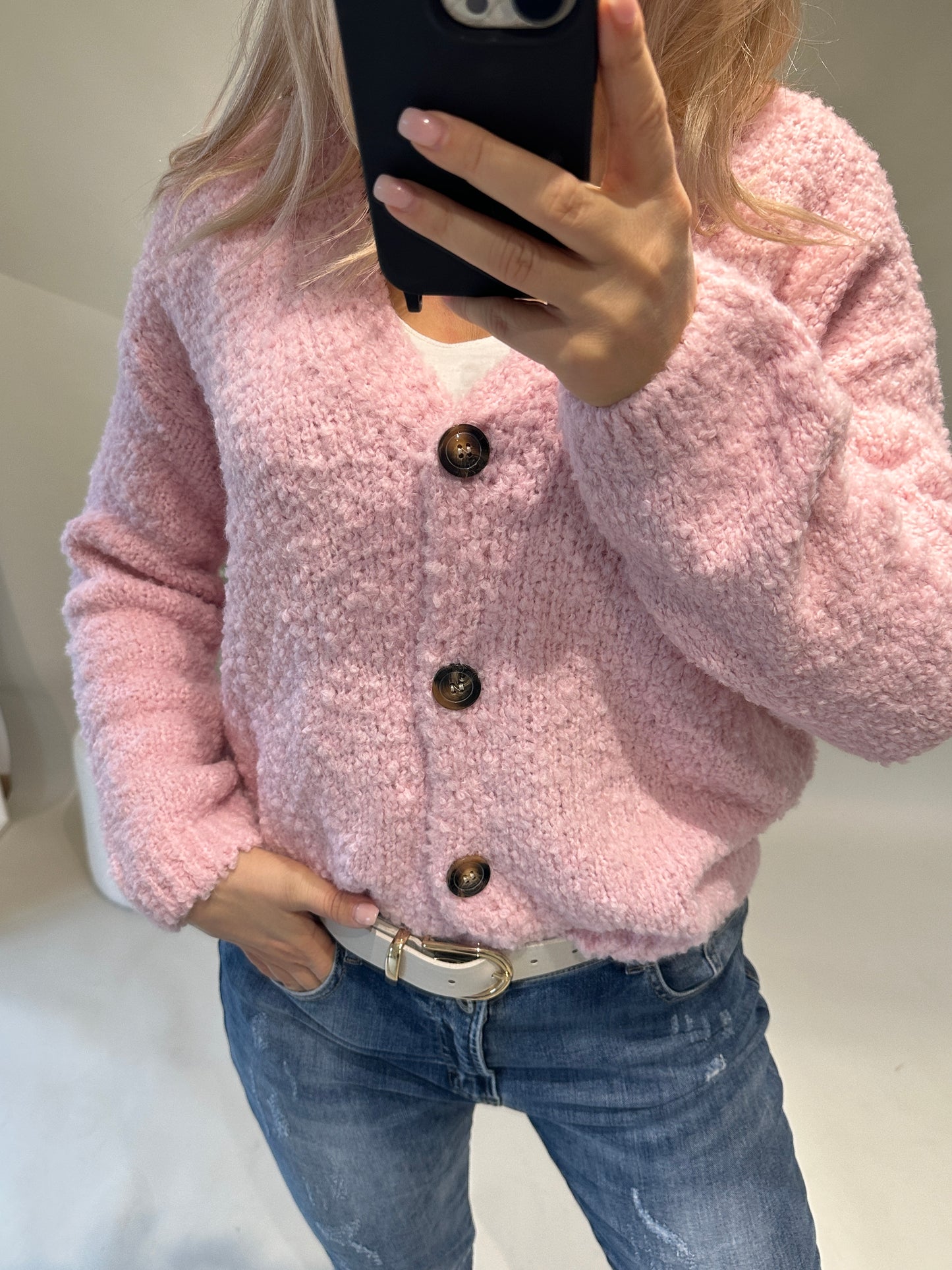 strickjacke in rosa