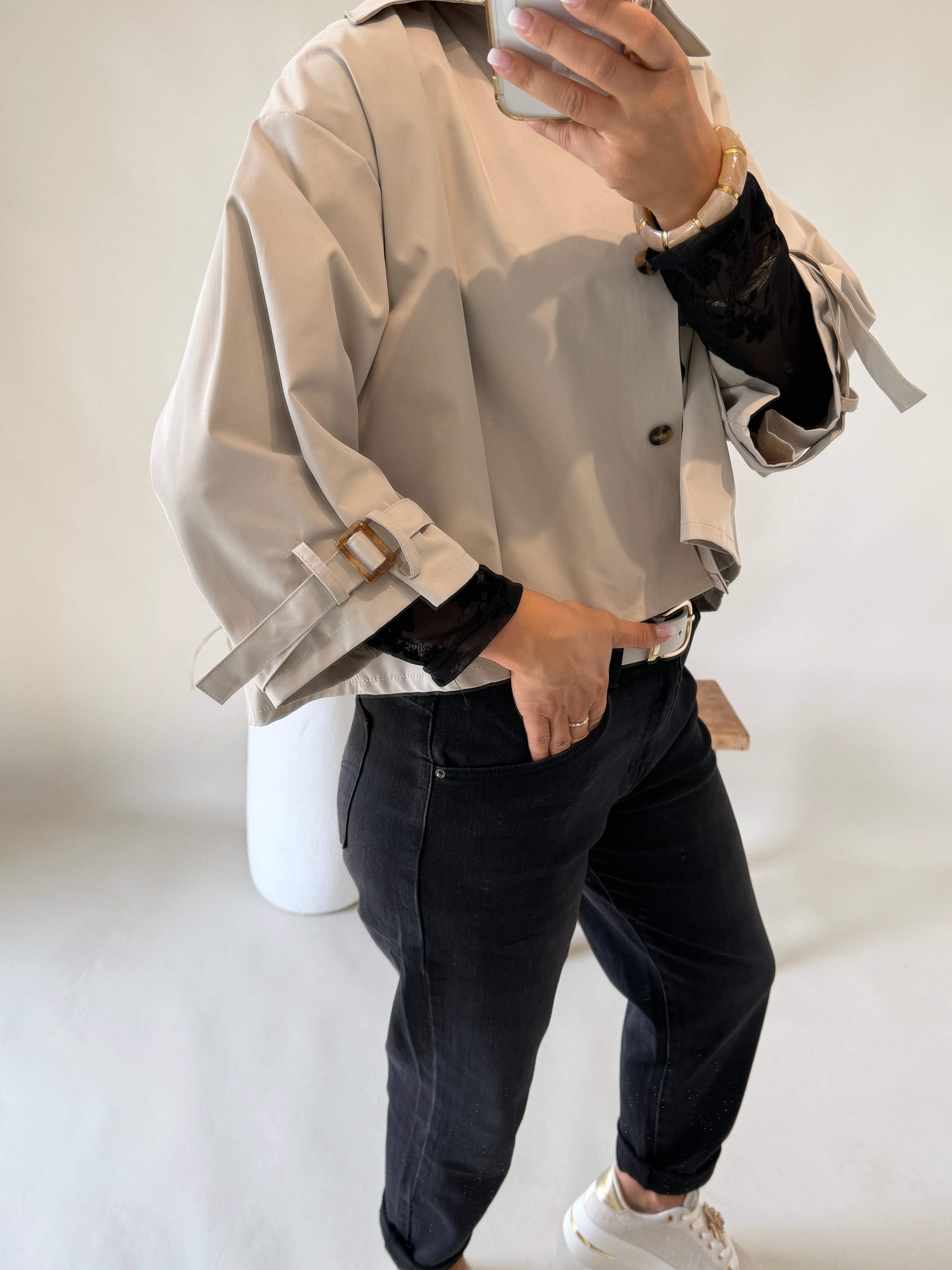 Jacke in Beige 3/4 Arm