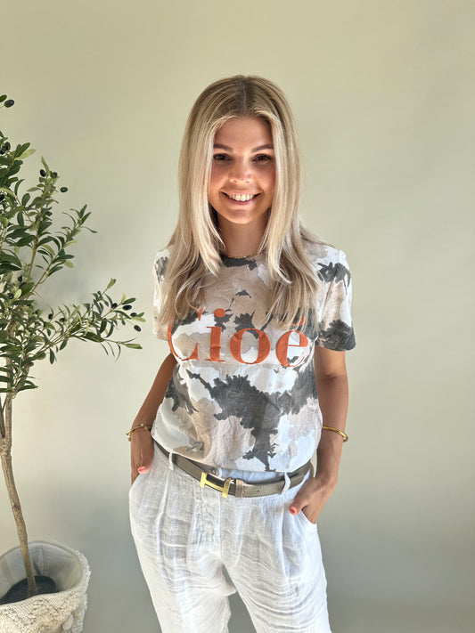 T-Shirt mit Kuhprint Cioe