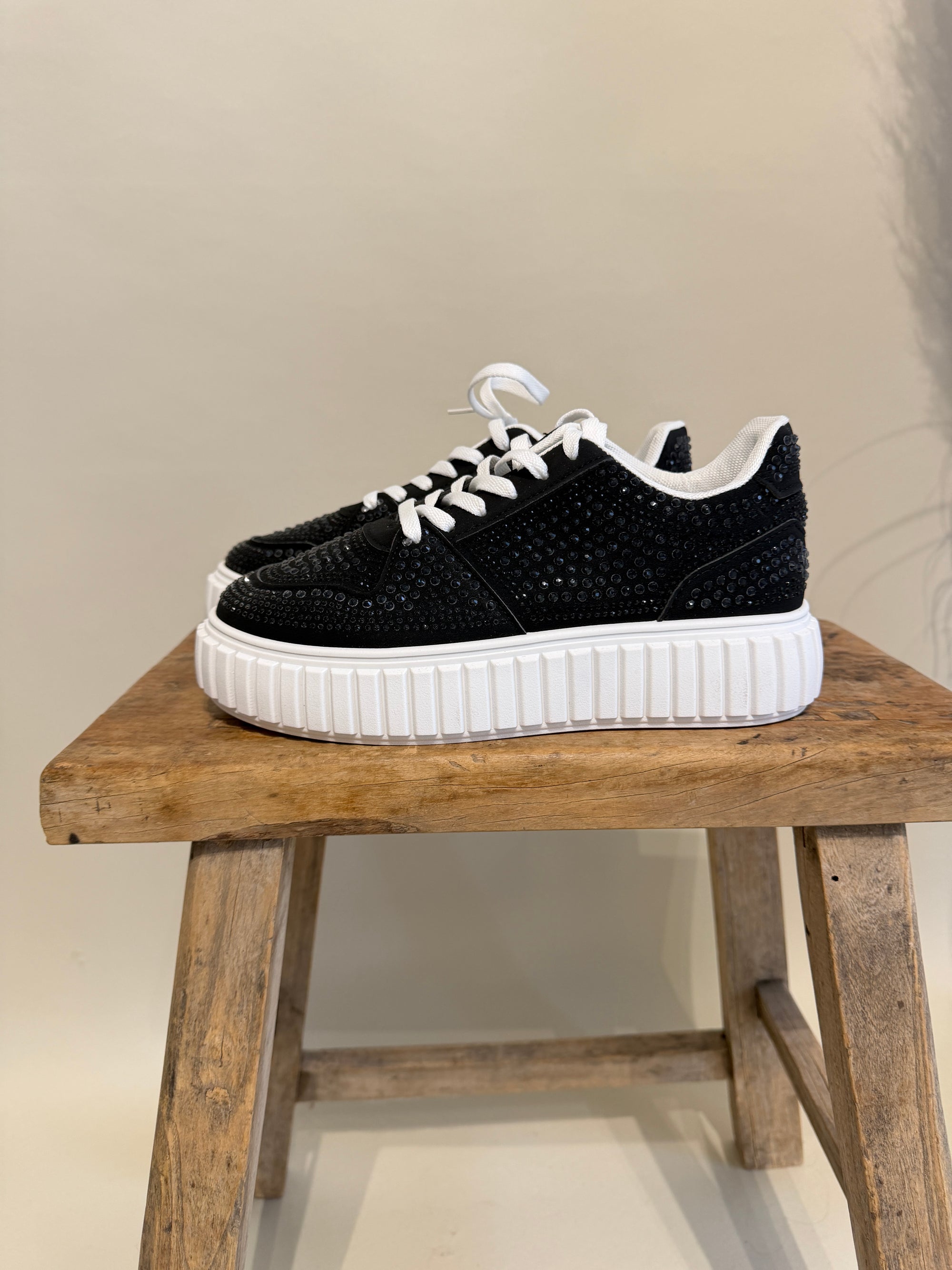 Sneaker in Schwarz Glitzer